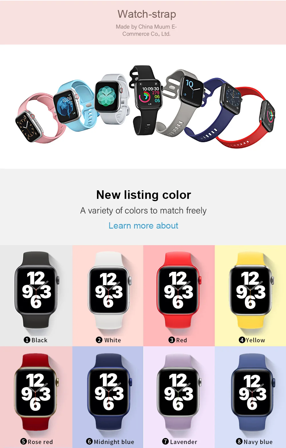 Silicone Sport Band For Apple Watch Series Se 6 543 44mm 40mm Smart Bracelet Watchband Pin Tuck Strap on iWatch 7 38mm 42mm 41mm