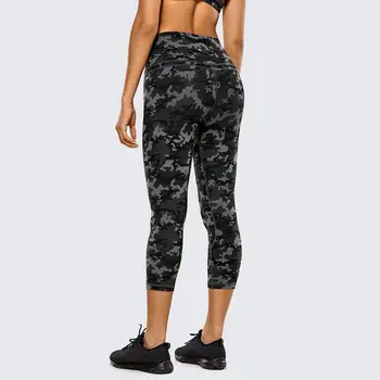 Women's Naked Feeling High Waist Crop Capri Tummy Control Running Leggings Yoga Pants -19 Inches 2