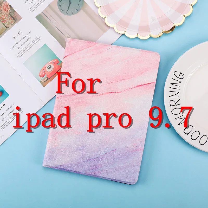 Мраморный Чехол для iPad Pro 10,5 чехол iPad Air чехол из кожи ПУ и ПК Жесткий Чехол-подставка для iPad чехол 9,7 Pro Чехол Funda - Цвет: pro9.7AS picture