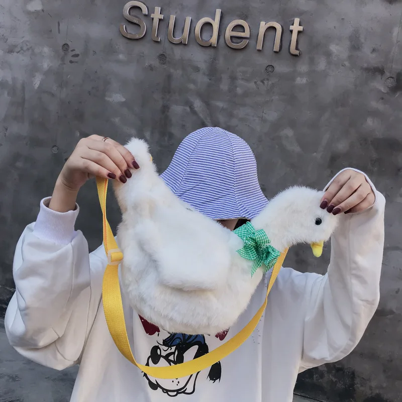 

Duck-shaped Bag Related Products Rushed Duck Svay GE Shoulder Cute Adorable Large-Volume Anime Duck Shoulder Bag Big Goose Hair