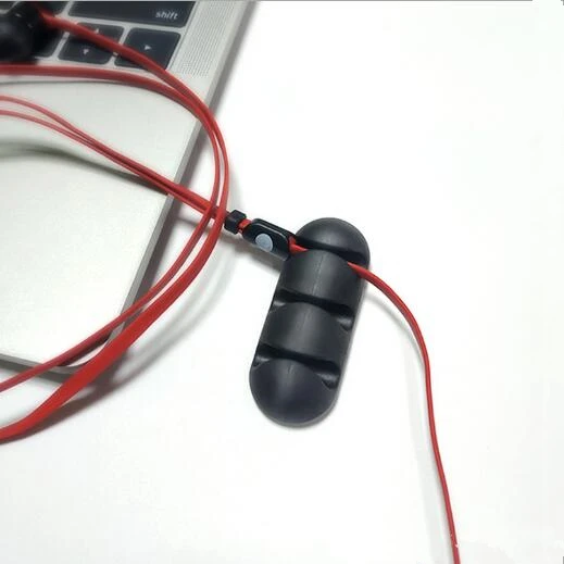 

USB Cable Organizer Silicone Cable Winder Flexible Cable Management Clips For Mouse Headphone Earphone Cable Holder