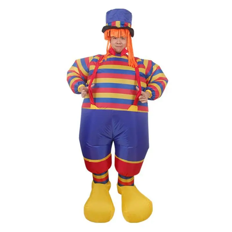

Adult Halloween Stripes Clown Inflatable Costume Cosplay Party Fancy Dress Props AXYD