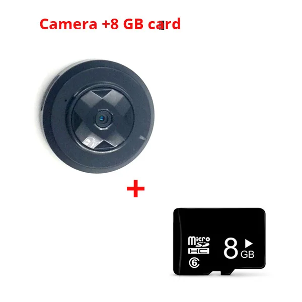 camera with8gb card C6 мини-камера HD 108P WiFi P2P автомобильная видеокамера инфракрасная ИК-камера ночного видения Обнаружение движения живая камера спортивный карман Cam PK sq11 - Цвет: camera with8gb card