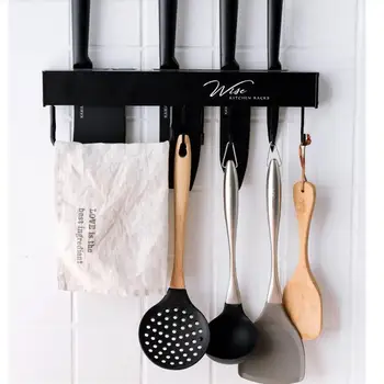 

Kitchen Wall Mounted Storage Organizer Kitchen Utensil Rack Shelf Hanging Hook Organizer Glass Mug Shelf Hanger Utensil Holder
