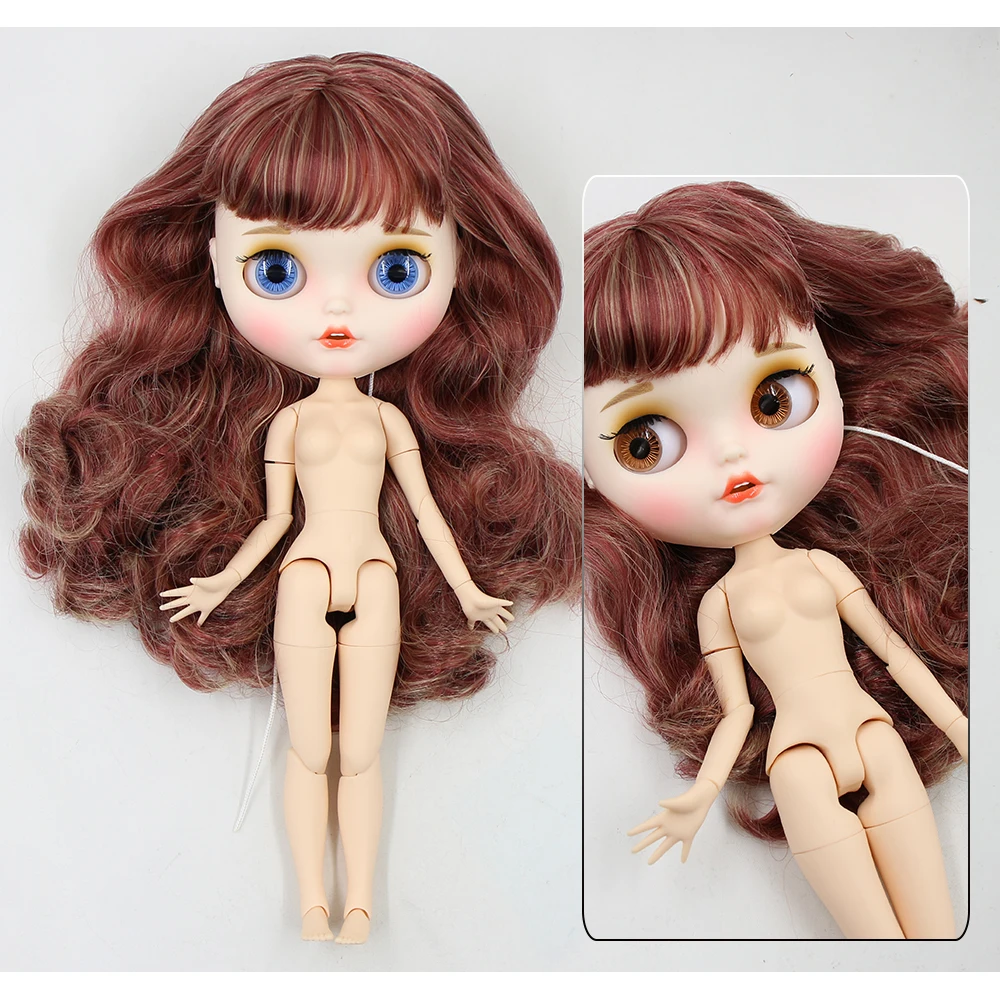 Neo Blythe Doll with Multi-Color Hair, White Skin, Matte Smiling Face & Custom Jointed Body 1