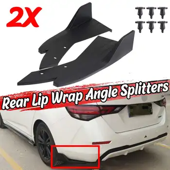

Universal 2pcs Car Rear Bumper Lip Splitter Diffuser Lip Wrap Angle For VW For Golf MK5 MK6 For Audi For BMW For Benz For Lexus
