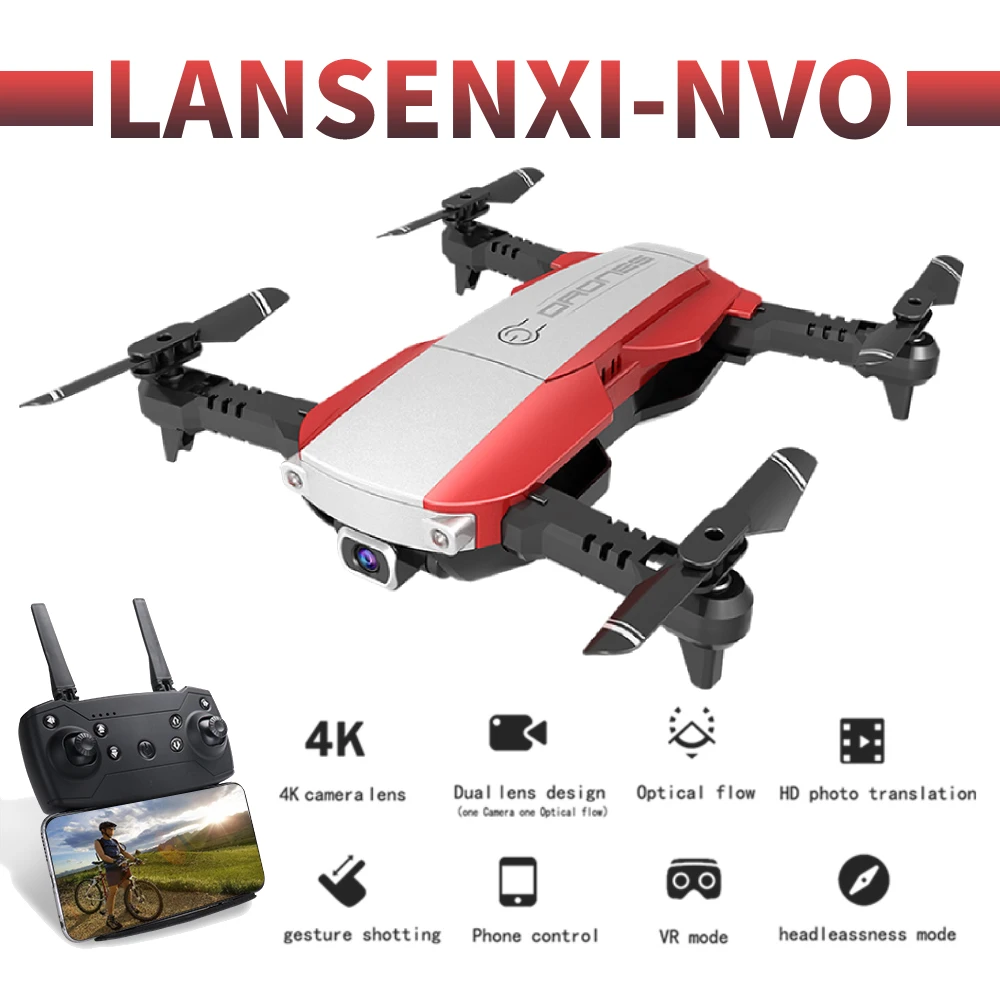 LANSENXI NVO Профессиональный Дрон с камерой 1080p/4K HD Wi Fi FPV щетчатый двигатель Пропеллер