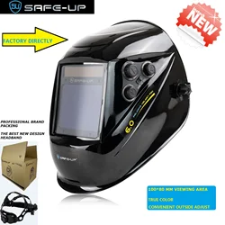 Casque de soudage sécurisé MIG MAG TIG TRUE Color, 4 capteurs, alimenté par des cellules solaires, obscurcissement automatique coûteux, masque de soudage 