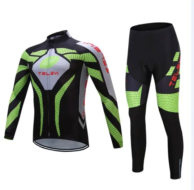 Pro велосипедная одежда Зимний комплект для мужчин термо флис велосипед Джерси теплый велосипед одежда спортивный костюм командное платье мужская форма комплект - Цвет: Jersey and Pants