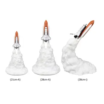 

3D Print Space Shuttle Night Light Rechargeable Edible Degradable PLA Health 110-220V Delicate Bedroom Rocket Lamp Home Decor