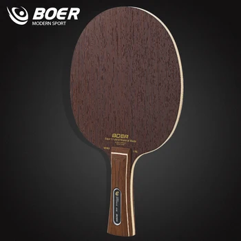 

BOER Wood Table Tennis Paddle Bat 5 Layer Ping Pong Shakehand/ Penhold Racket Quick Fast Penhold Racket