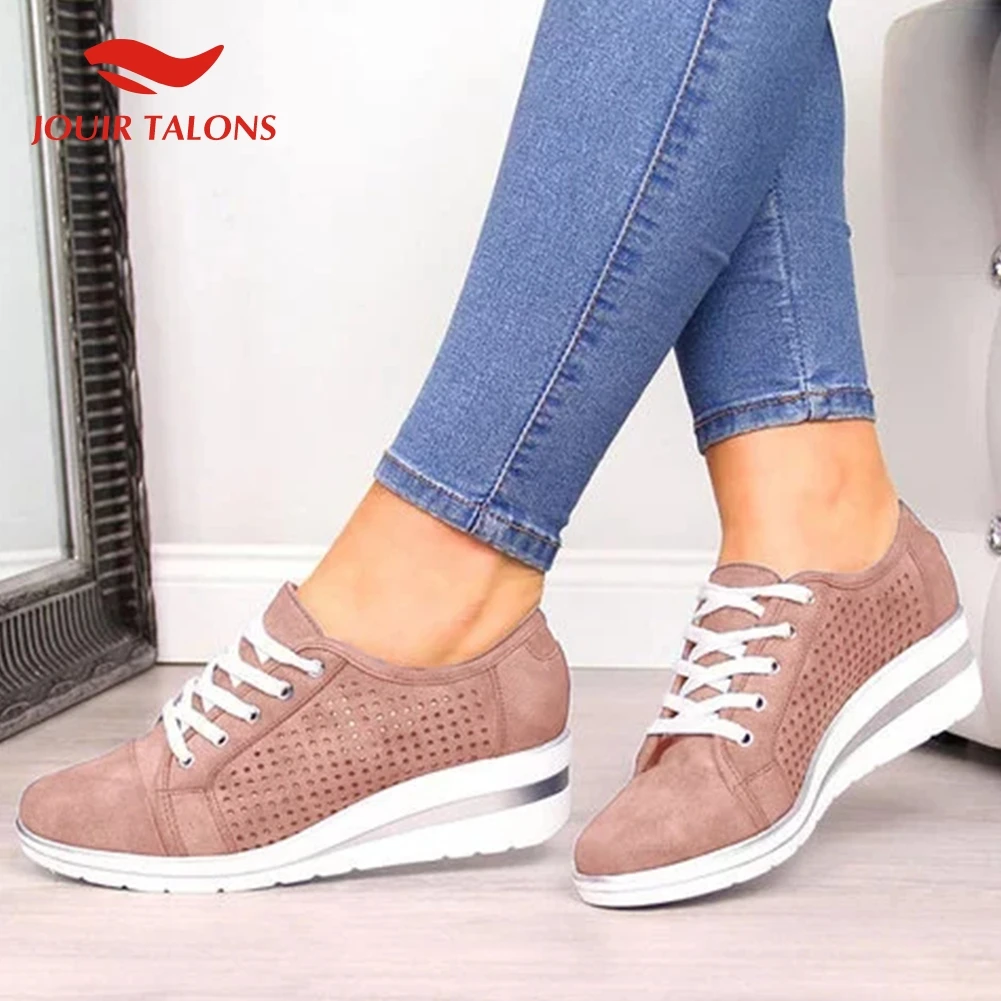 

JOUIR New Fashion 2020 Large Size 43 Wholesale Lace Up Comfortable Flats Women Shoes Flat Platform Summer Shoes Woman Shoes