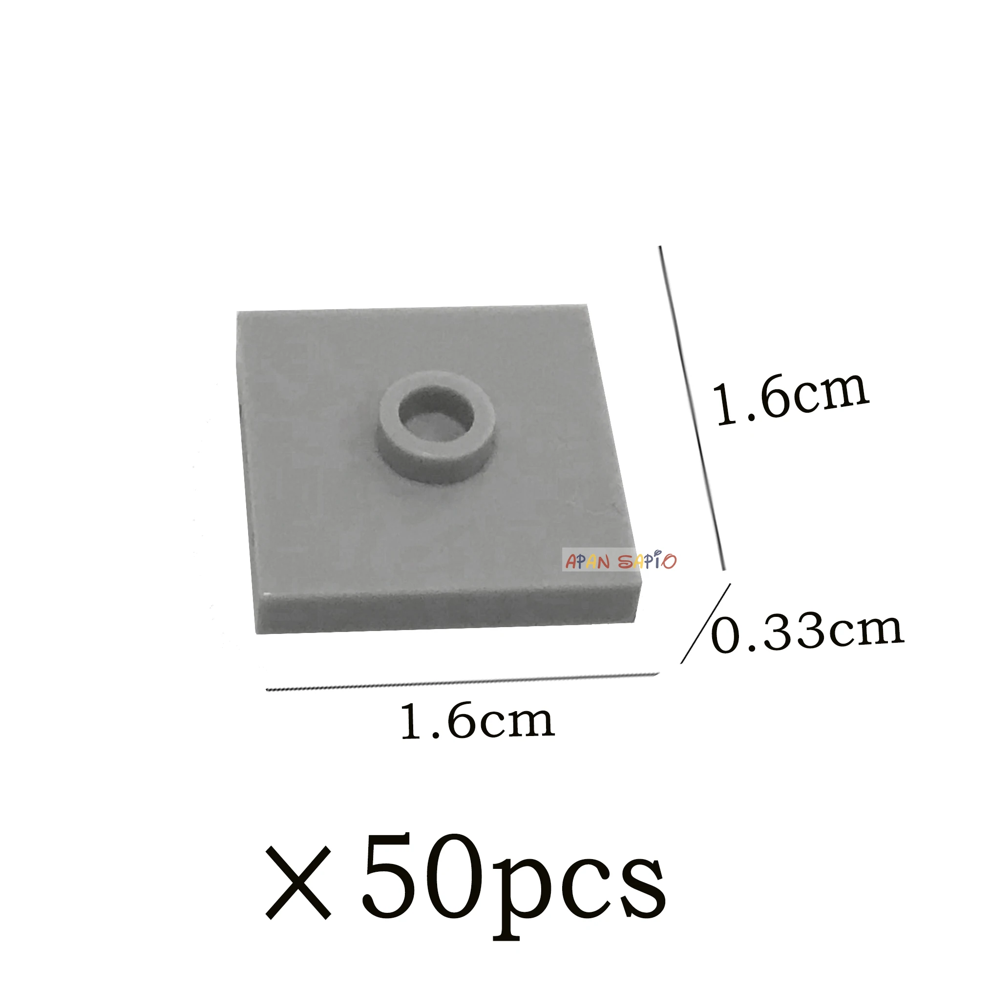 50pcs DIY Building Blocks Convex Seat Bricks 2x2 Dots Educational Plastic Toys for Children Compatible Brands Kids Gifts 87580