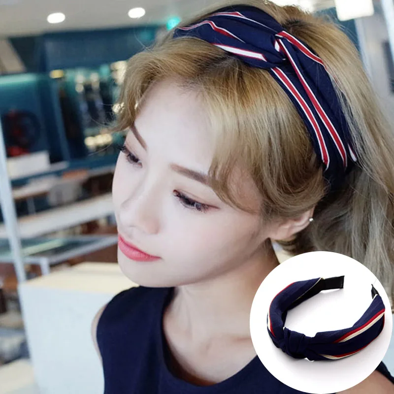 Solid Girls Rabbit Hairbands Ear Ribbon Elastic Chiffon Hair Band Cross Knot Lace Flora Grid Print Headband Accessories |