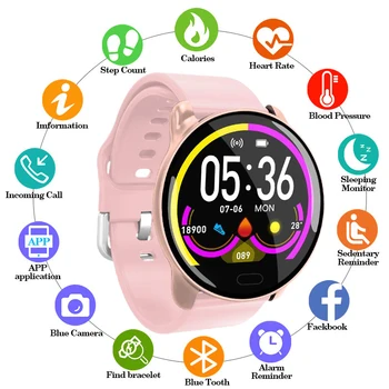 

High-End K9 Smart Watch Color Screen Bluetooth Support Call Reminder Heart Rate Blood Pressure Monitoring Men Women Watches