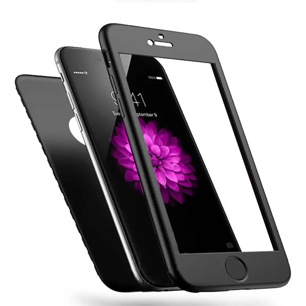 

Screen Protector Full Protective Phone Case For Apple iPhone 5 5S SE 8 6S 7 Plus 6 Armor Hybrid 3 Parts Soft Silicone Gel Cover