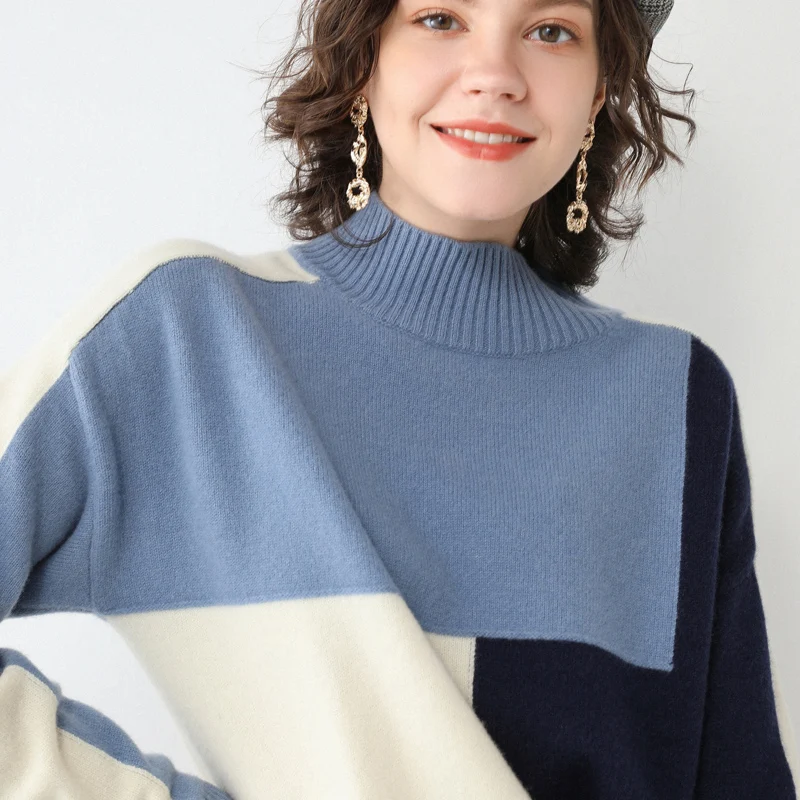 Large Size 100% Pure Wool Pullover Cashmere