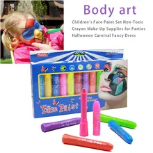 Детский набор с рисунком лица, нетоксичный карандаш, принадлежности для макияжа для вечеринки на Хэллоуин, карнавальное нарядное платье, карнавальный комбинезон