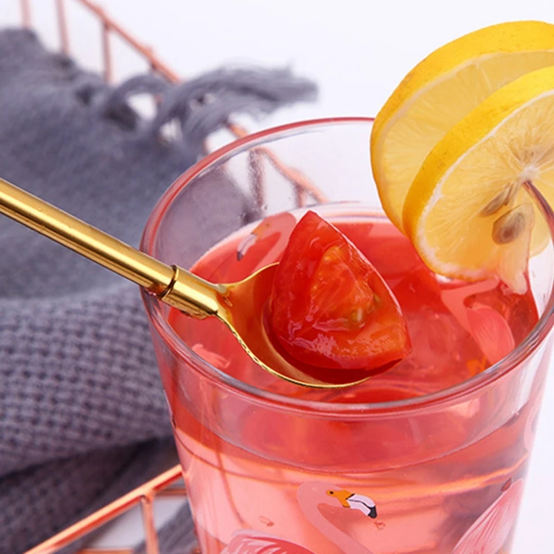 

10 Pcs/Set Straw Spoon Reusable Stainless Steel Drinking Spoons Straw with Brush for freeze Drink Smoothies Sundaes Ice Cream