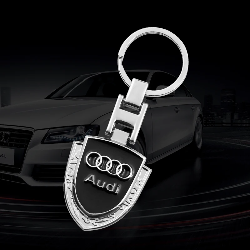 

1pcs Metal Car badge emblem key ring Car keychain For audi a3 a4 a5 a6 a7 a8 Q3 Q4 Q5 Q6 Q7 b8 b6 c6 8p b7 c5 Car accessories