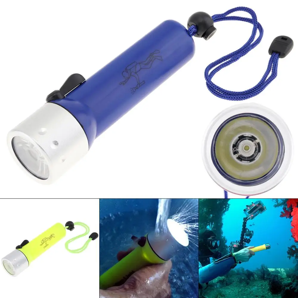 

300 Lumens Rechargeable Underwater 50m Diving Flashlight for Diving Photography Video