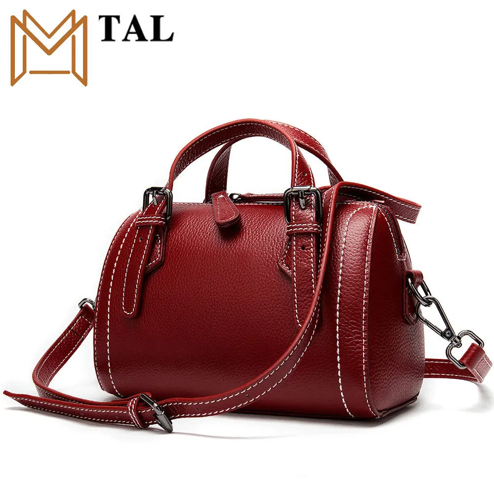 

2019 Genuine Leather Women's Diagonal Package Wind All-match Cylinder Portable Woman Package Tide