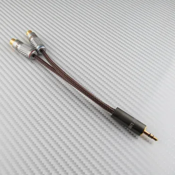 

SLK oxygen-free copper silver-plated 3.5mm 2RCA lotus mother one point two signal cable audio cable