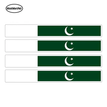 

HotMeiNi 13cm x 1.7cm 4pcs Car Stripe Motorcycle Racing Flag Sticker Personality Decal Bike Moto Tuning Pakistan Car Stickers