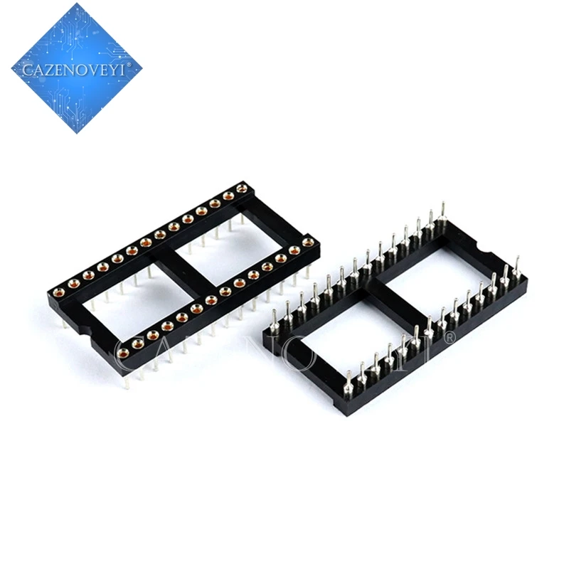 20pcs/lot 28 Pin 2.54mm DIP SIP Round IC Sockets Adaptor Solder Wide In Stock | Электронные компоненты и