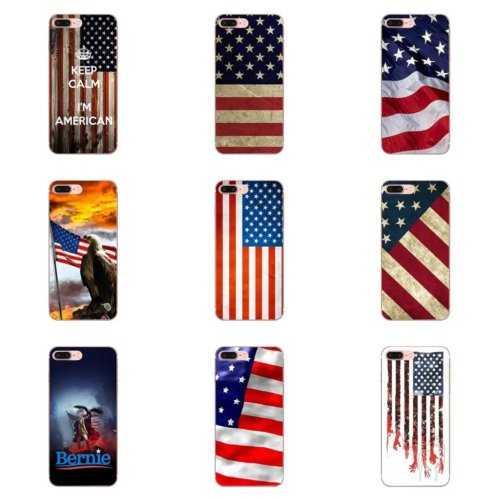 

For Huawei Honor Nova Note 5 5I 8A 8X 10 Pro 9X For Moto G G2 G3 G4 G5 G6 G7 Plus Soft Art Print Flag Of United States American