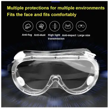 Safety Goggle Anti-splash Dust-Proof WInd-Proof Work Lab Eyewear Eye Protection Industrial Research Safety Glasses 3m 11228 safety work goggles glasses economy clear lens anti chemical splash goggle eye protection labor sand proof striking