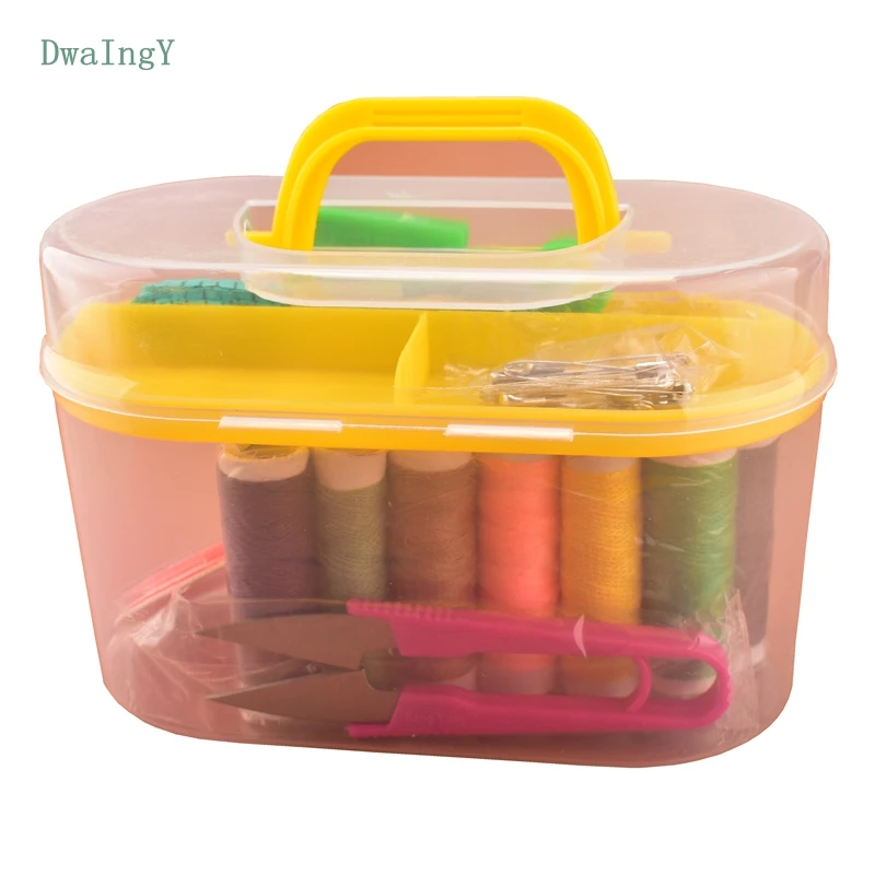 

DwaIngY Multi-function Sweing Kits Box Portable Sewing Tool Set Sewing Accessories Needlework Scissors Threads Needle handmade