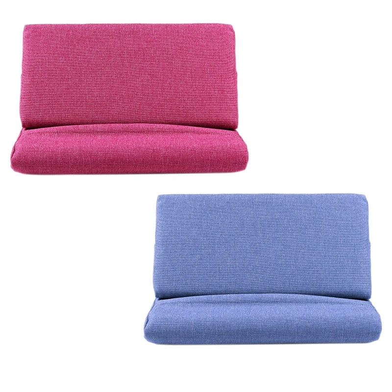 

2 Pcs Portable Laptop Tablet Pouch Storage Foldable Tablet Pillow for Ipad Stand Holder Foam Lap Rest Cushion Home Office (Jean