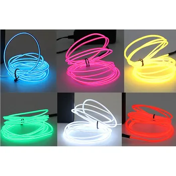 

Luminous Costumes DIY Dance Clothes Flexible EL Wire Suits LED Strip Light up Glowing Product for Event Party 2M Length