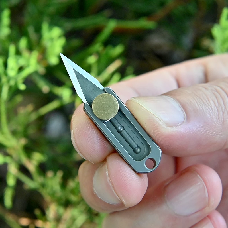 Titanium Alloy Mini Edc Knife Camping Equipment Unboxing Mini Knife