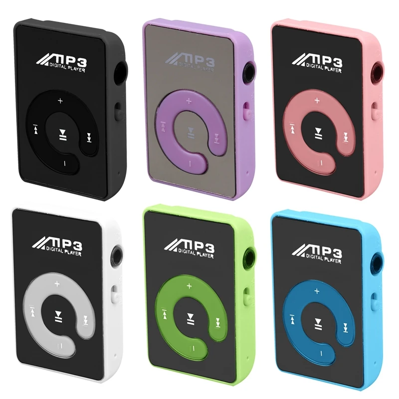 Мини зеркальный зажим USB цифровой Mp3 музыкальный плеер Поддержка 8 Гб SD TF