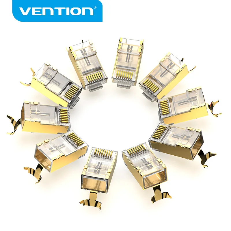Vention Cat8 RJ45 разъем 8P8C модульный Ethernet Кабельный позолоченный FTP ОБЖИМНАЯ сеть щипцы Cat8|Компьютерные кабели и