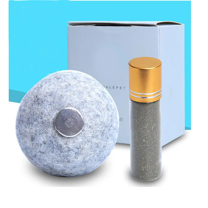 

Pure Wool Addictive Catnip Ball Funny Cat Artifact Single Catmint Powder 5g Cat Toys Healthy Catnip Treats Wool Ball Toys