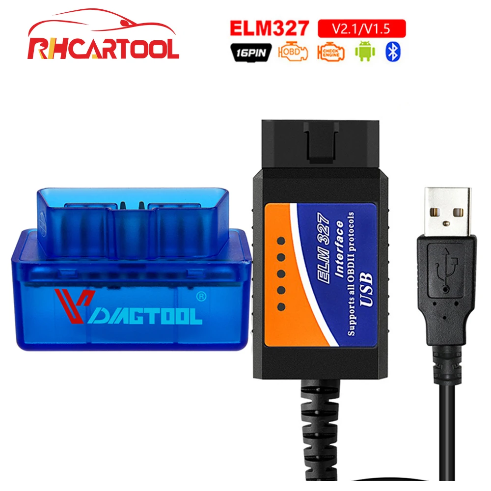 

OBD2 Diagnostic tool ELM327 USB Bluetooth V1.5 Scanner interface OBDII Auto Code Reader OBD2 Car Diagnostic tool ELM 327 J1850