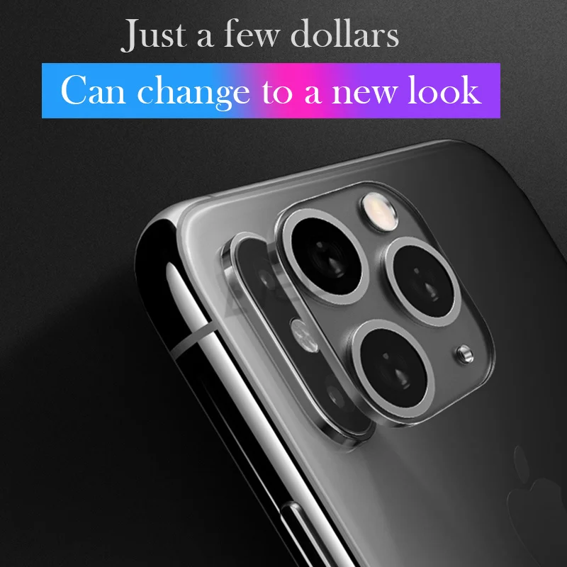 Роскошная наклейка, объектив камеры, сменная секундная стрелка для iPhone 11 Pro Max, Защитное стекло для iPhone X XS MAX, наклейка, поддельная камера