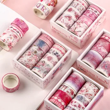 

10Rolls/Box Cute Cartoon Animals Washi Tapes Scrapbooking DIY Deco Creative Japanese Kawaii Masking Tapes