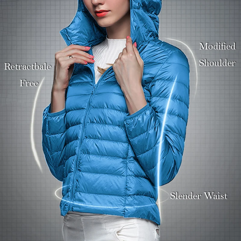 Sfit Женская куртка, пуховик, пальто, теплый пуховик, ультра-светильник, куртки с капюшоном, парка, куртка, женская портативная верхняя одежда, бархатная куртка