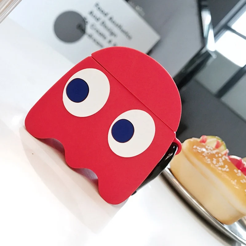 Мультяшный милый 3D чехол с большими глазами для Airpods Беспроводная bluetooth-гарнитура IPods анти-осенняя Мягкая коробка оболочки