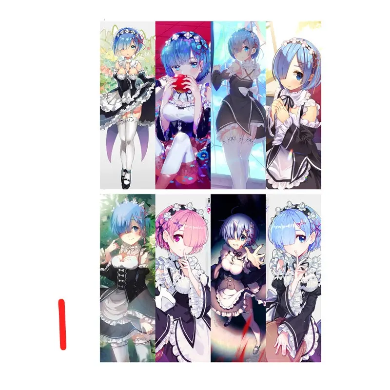 Set of 8 Re:Zero Starting Life in Another World Anime PVC Bookmark Set of 8 Re:Zero Starting Life in Another World Anime PVC Bookmark