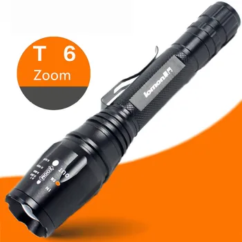 

The New Flashlight 500LM 5 Working Modes Beam Distance 500 Meters LED Outdoor Rescue Light With Hanging Buckle