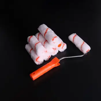 

Home Wall Paint Roller Mini Paint Roller With 10 Pcs Replacement Roller Covers House Decoration Painting Supplies Brush Tools