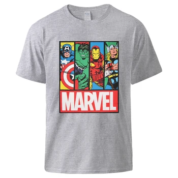 

Iron Man Thor Hulk Superman T shirt Man Summer Fashion Top Short Sleeve Sportswear 2020 Cool Superhero Print Male Sportswear Tee