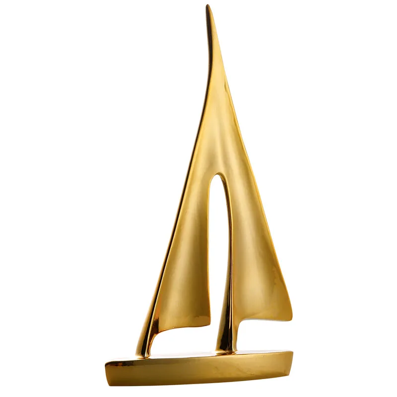 

Nordic Modern Sailing Boat Figurine Miniature Model Modern Art Figurine Ornament Home Decoration Accessories Room Decor
