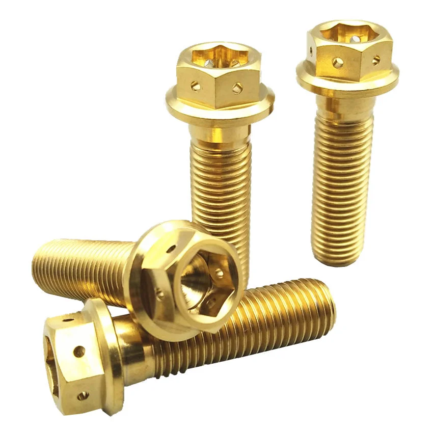 Титановые Болты M10 x20 25 30 35 40 45 50 60 70 мм шестигранные модифицированные