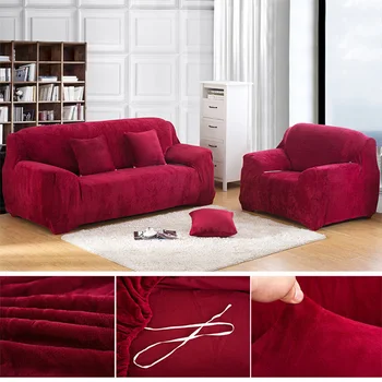 

Stretch Velvet Sofa Cover Slipcovers Waterproof Couch Cushion Cover Pillow Case for Single Loveseat 3 Seater 4 Seater